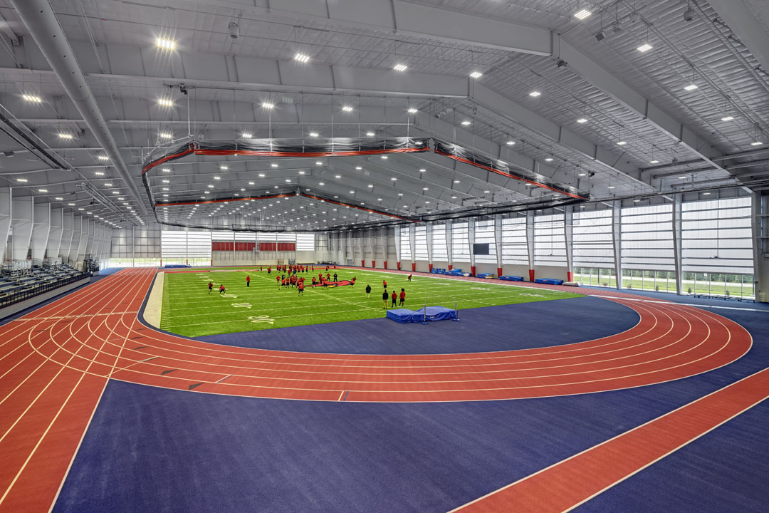 Saginaw Valley State University Fieldhouse interior field