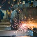 worker metal welding