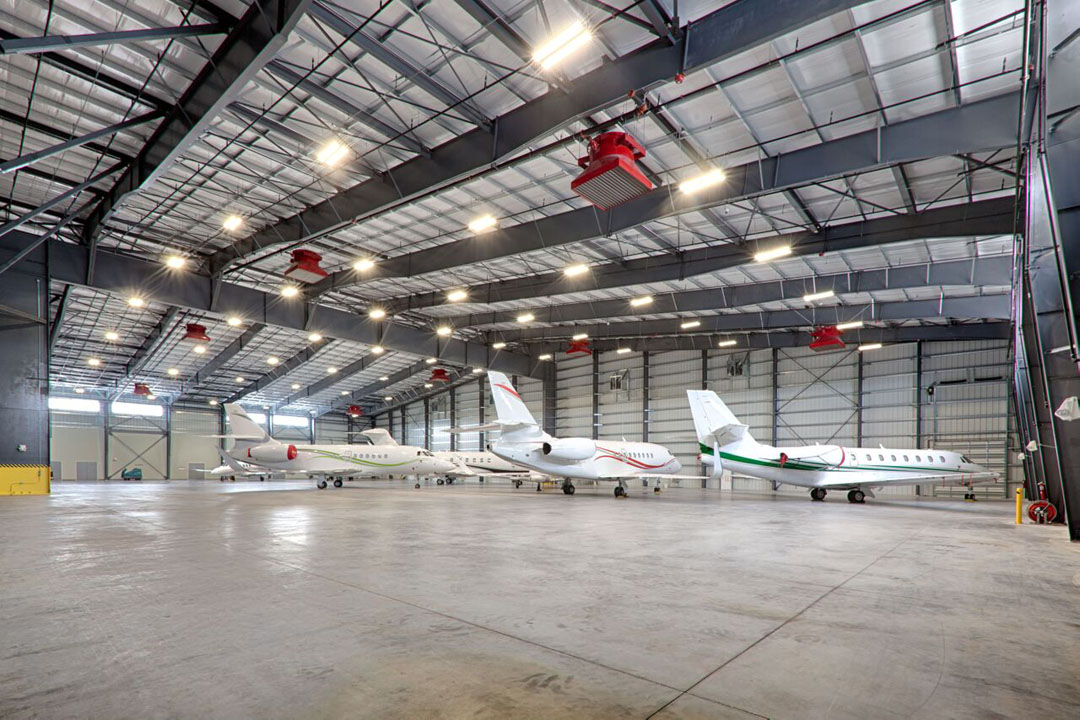 Miami Executive Aviation interior hangar