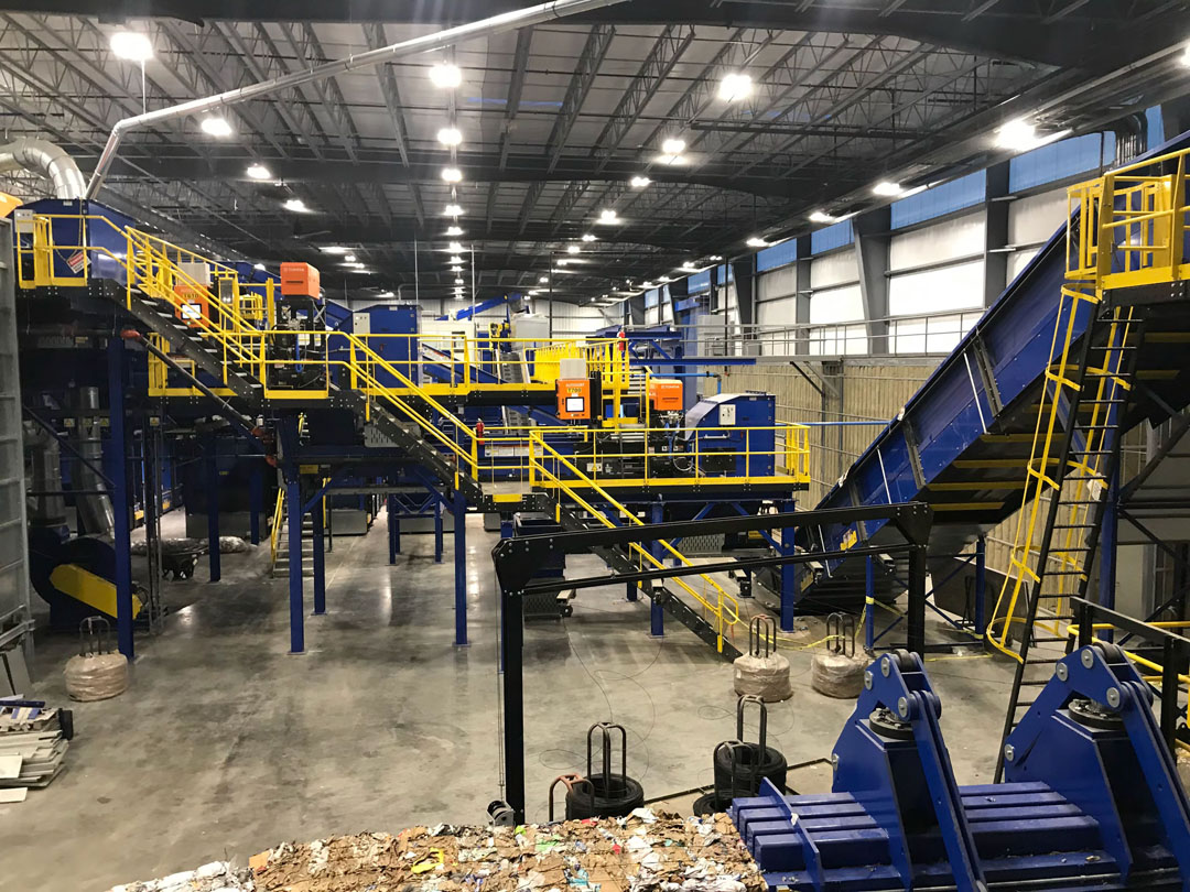 Republic Services Plano Material Recovery Center interior