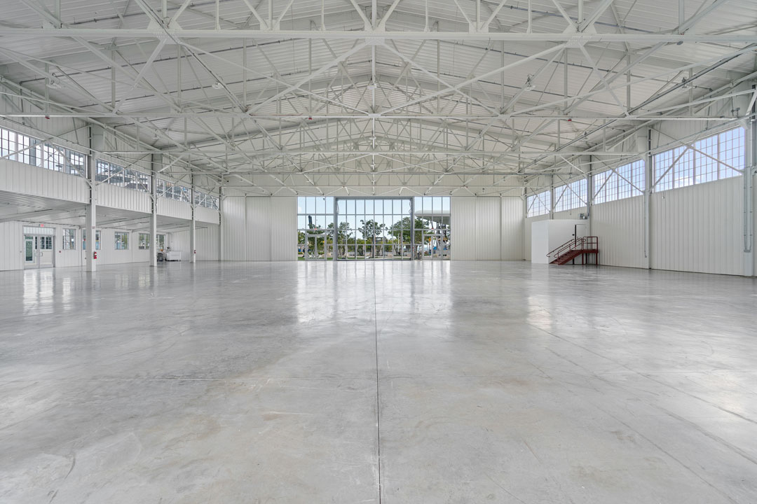 Grove Bay Marina Hangars interior